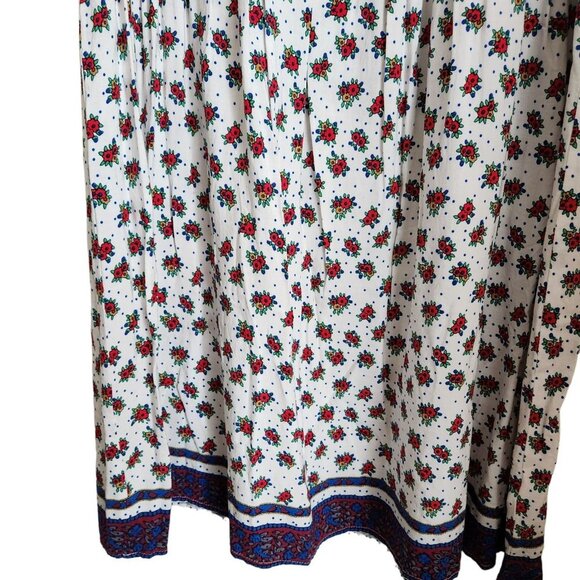 Altar'd State Women's XS Dress Floral White‎ Blue Flowy Statement Sleeves Boho - Picture 3 of 12